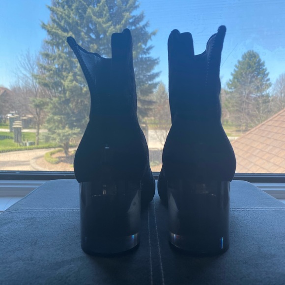 Black rag & bone Drea booties with clear heel - Picture 3 of 5